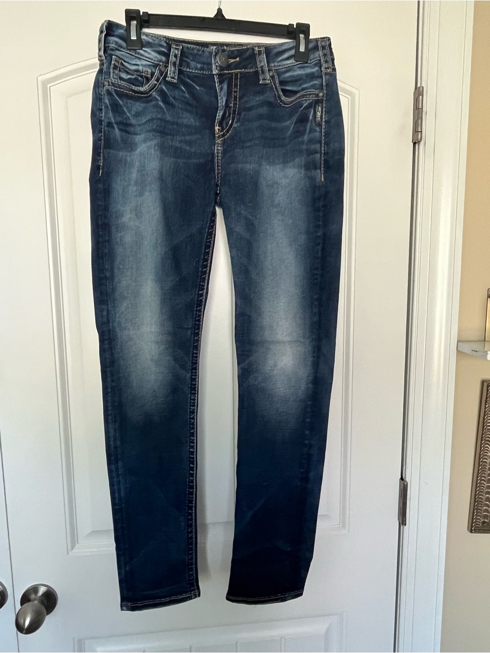 Silver Jeans Suki Mid Super Skinny Dark Wash Jeans Size 30